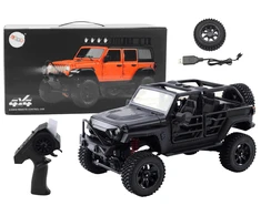 Lean Toys Juodas nuotoliniu būdu valdomas 4x4 visureigis 2.4G RC