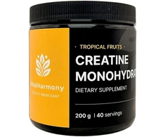 VitalHarmony Kreatino monohidratas 200g tropinių vaisių skonio