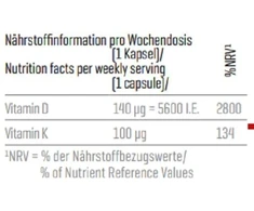 Body Attack Vitaminai D3+K2 120 kapsulių