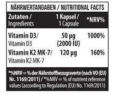 MST Vitaminas D3 + K2 + MK-7 120 Kapsulių
