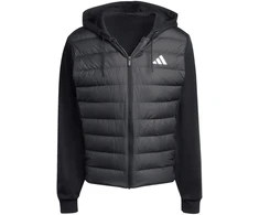 Vyriška adidas Essentials Climawarm hibridinė pūkinė striukė su gobtuvu, juoda KA5251