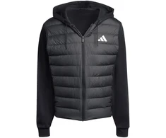 Vyriška adidas Essentials Climawarm hibridinė pūkinė striukė su gobtuvu, juoda KA5251