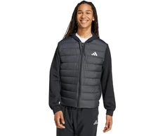 Vyriška adidas Essentials Climawarm hibridinė pūkinė striukė su gobtuvu, juoda KA5251