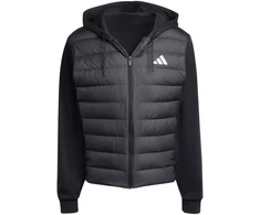 Vyriška adidas Essentials Climawarm hibridinė pūkinė striukė su gobtuvu, juoda KA5251