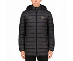 Vyriška ilga striukė su gobtuvu Geographical Norway, juoda