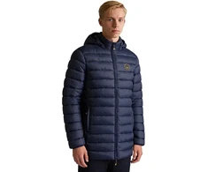 Vyriška ilga striukė su gobtuvu Geographical Norway, tamsiai mėlyna