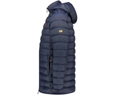 Vyriška ilga striukė su gobtuvu Geographical Norway, tamsiai mėlyna