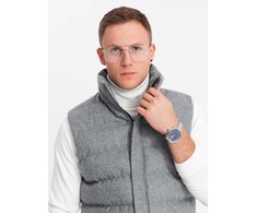 Vyriška paminkštinta liemenė – pilka marga