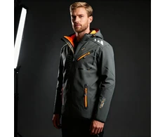 Vyriška softshell striukė Geographical Norway Royaute DB, tamsiai pilka su oranžinėmis detalėmis