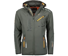 Vyriška softshell striukė Geographical Norway Royaute DB, tamsiai pilka su oranžinėmis detalėmis
