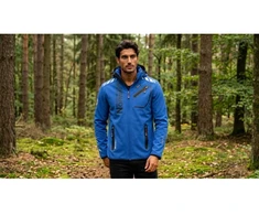 Vyriška softshell striukė Geographical Norway, mėlyna ir juoda