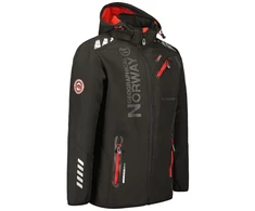 Vyriška softshell striukė Geographical Norway, juoda ir raudona