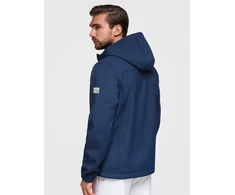 Vyriška softshell striukė su flisiniu vidumi Ombre, tamsiai mėlyna