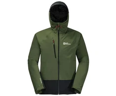 Vyriška striukė su gobtuvu Jack Wolfskin Eagle Peak 2L, žalia