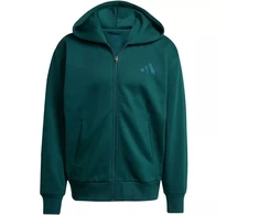 Vyriškas adidas ALL SZN Fleece džemperis su pilnu užtrauktuku Žalias JX5101