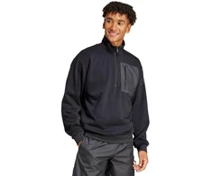Vyriškas adidas City Escape Fleece Pusės užtrauktuko GD džemperis, juodas JF3290