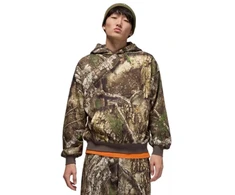 Vyriškas Air Jordan Brooklyn Realtree Fleece Džemperis su Gobtuvu, Vidutinio Alyvuogių Spalvos - HV1860-222