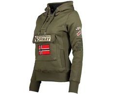 Vyriškas džemperis su gobtuvu Geographical Norway Gymclass, chaki