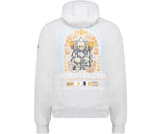 Vyriškas džemperis su gobtuvu Geographical Norway, pilkas melanžinis