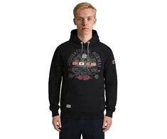 Vyriškas džemperis su gobtuvu Geographical Norway Gexpe DB 100, juodas