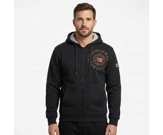 Vyriškas džemperis su gobtuvu Geographical Norway, juodas