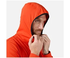 Vyriškas džemperis su gobtuvu Rossignol Mid Layer Thin Fz, oranžinis