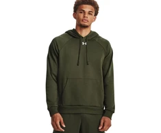 Vyriškas džemperis su gobtuvu Under Armour Rival Fleece, alyvuogių spalvos