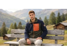 Vyriškas flisinis džemperis Geographical Norway Tarley, tamsiai mėlynas