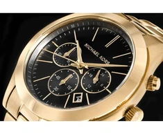 Vyriškas laikrodis + Kortelių dėklas MICHAEL KORS MK1076SET + Dėžutė