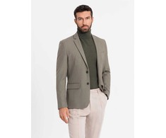 Vyriškas pilkas languotas švarkas su vilna – elegantiškas ir stilingas