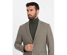 Vyriškas pilkas languotas švarkas su vilna – elegantiškas ir stilingas