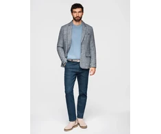 Vyriškas pilkas lininis švarkas regular fit