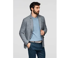 Vyriškas pilkas lininis švarkas regular fit