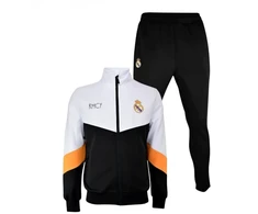 Vyriškas Real Madrid sportinis kostiumas, juodas ir baltas