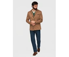 Vyriškas šviesiai rudas slim fit švarkas