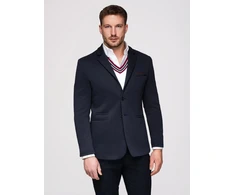 Vyriškas tamsiai mėlynas slim fit švarkas