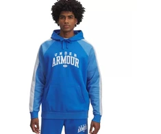 Vyriškas Under Armour Rival Fleece spalvotas džemperis su gobtuvu mėlynas 6003958 402