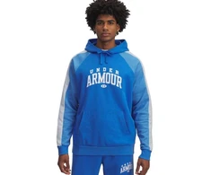 Vyriškas Under Armour Rival Fleece spalvotas džemperis su gobtuvu mėlynas 6003958 402
