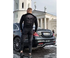 Vyriškas veliūrinis "Anarchy" kostiumas - Juodas