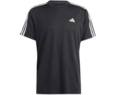 Vyriški adidas Train Essentials 3-Juostelių treniruočių marškinėliai Juodi IB8150