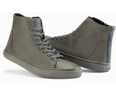 Vyriški alyvuogių spalvos aukštakulniai sportbačiai su matine tekstūra