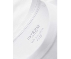Vyriški balti klasikiniai medvilniniai marškinėliai