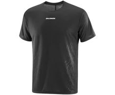 Vyriški bėgimo marškinėliai Salomon Sense Aero SS Tee Gfx M LC2699800, juodi, 2XL