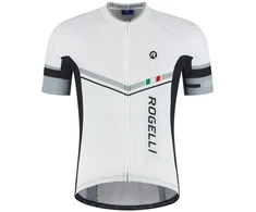Vyriški dviratininko marškinėliai Rogelli Gara Mostro II, balti su sidabro spalvos detalėmis, 3XL