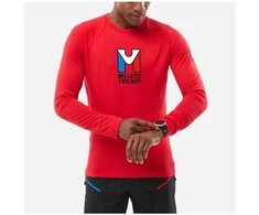 Vyriški ilgomis rankovėmis marškinėliai Millet Trilogy Wool Ts Ls, raudoni
