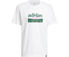 Vyriški marškinėliai adidas Sportsman Mountain Graphic, balti, KC9254
