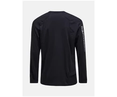 Vyriški marškinėliai ilgomis rankovėmis Peak Performance M Trail Wool Blend, juodi