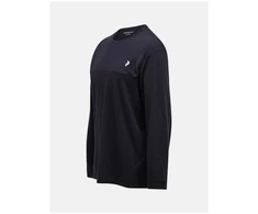 Vyriški marškinėliai ilgomis rankovėmis Peak Performance M Trail Wool Blend, juodi