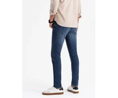Vyriški mėlyni slim fit džinsai su elastanu