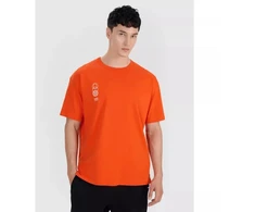 Vyriški oversize marškinėliai su spauda 4F 4FRSS25TTSHM2652-70S